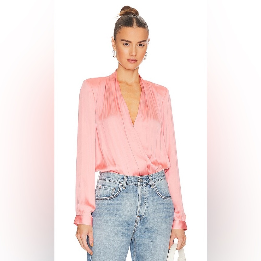 PAIGE Sevilla light coral pink body suit Size Medium BNWT